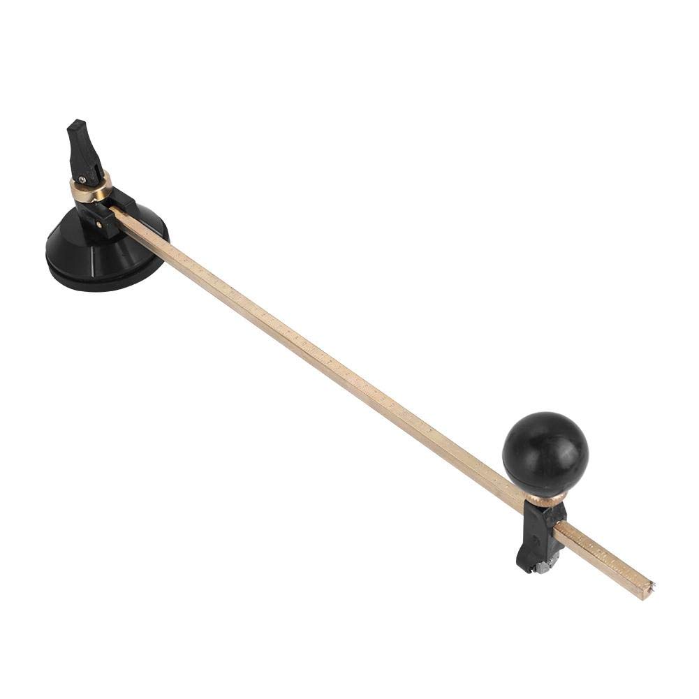 Walfront Tagliavetro Circolare 600 mm, Taglia Vetro Circolare con 6 Lame Rotonde e Ventose
