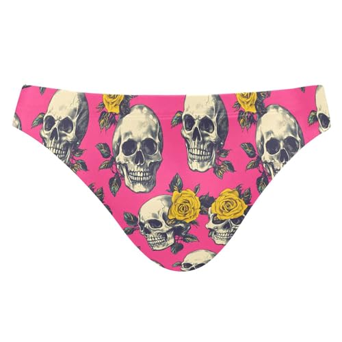 S Husky Skull Flower Swim Briefs for Men Bikini Swimwear Boys Short XXL B0404449