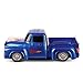QFX Bluetooth 1956 Pickup Truck Replica Speaker, 3-inch Speakers, Hands Free Link, Built-in Microphone, FM Radio and LED Party Lights, Blue - BT-1956 BL