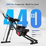 MERACH Ab Machine, Adjustable Ab Trainer Machine, AB Workout Equipment for Home Gym, Independent Dual Tracks for Mountain Climber, Foldable for Home Exercise, Load Capacity 440 LBS - Image 5