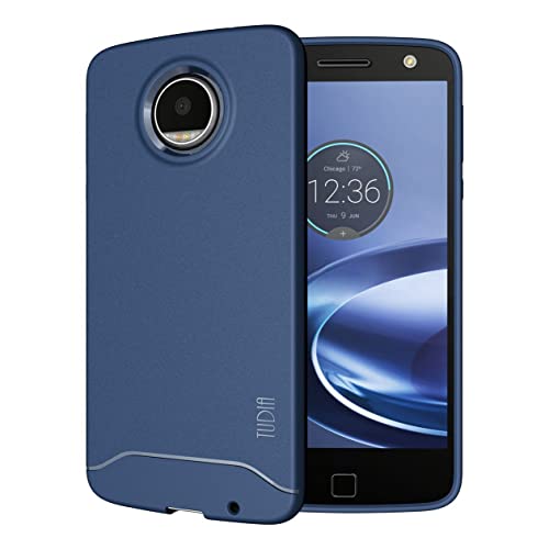 Moto Z Force/Moto Z Force Droid Case, TUDIA Full-Matte Lightweight [Arch] TPU Bumper Shock Absorption Case for Motorola Moto Z Force (Blue)