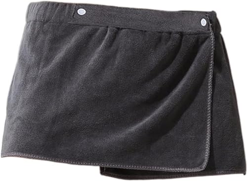 FOKH saunakilt Herren Männer Tragbare Badetuch Magische Dusche Rock Weiche Atmungsaktive Schwimmstrand Bad Kleid Sport Gym Bademantel for Erwachsene 30 X 140 cm tragbar, Grau