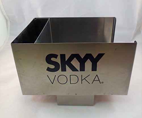 SKYY VODKA - STAINLESS STEEL BAR NAPKIN & STIR STRAW CADDYNEW