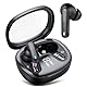 AI Kopfhörer Übersetzer, 3-in-1 Translator Earbuds, Bluetooth 5.4 Sprachübersetzer für 135 Sprachen mit App, 50Std, 5Übersetzungsmodi Echtzeit Übersetzer Ohrhörer für Lernen, Reisen, Business,Schwarz