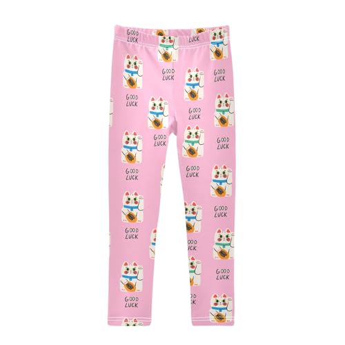 Girls Leggings Maneki Neko Cats Toddler Girls Clothes Leggings for Girls Toddler Girls Leggings 3-4T