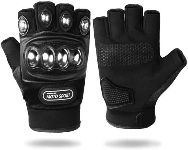 Tupumo Motorcycle Gloves Full & Half Fingers, Cycling Gloves FullFinger Fingerless, Non Slip Sim Dirt Racing Mountain Bike Leather Gloves for Men Riding Road Climbing Hunting Outdoor Sports