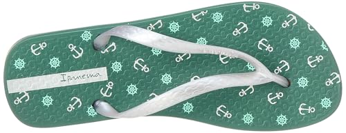 صندل منزلق من ايبانيما موديل فقط فيم كاجوال للنساء، لون أخضر وفضي لؤلؤي، مقاس 37 EU