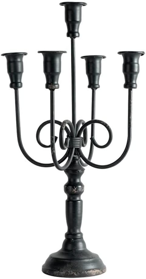Candelabra 5 Arms Candelabra Vintage Candle Holders Metal Candle Stand Decorative Candlestick