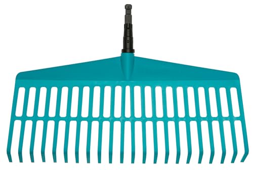 Gardena combisystem-Rechenbesen: Handlicher Zinkenbesen zum Zusammenfegen von Laub und Grasschnitt, mit robusten Kunststoffzinken, Arbeitsbreite 43 cm (3101-20) – Bild 4