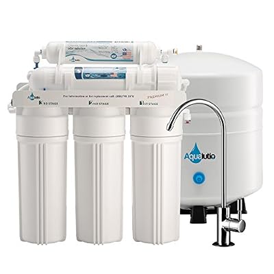 AquaLutio, Premium 5-Stage Reverse Osmosis Filtration Home System for Clean and Healthy Drinking Water Filter System 75 GPD, RO Water Filter System Under Sink & Designer Faucet - Easy INSTALATION