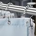 Titanker Shower Curtain Hooks Rings, Anti-Rust Metal Double Glide Shower Hooks for Bathroom Shower Rods Curtains, Set of 12 Hooks - Chrome