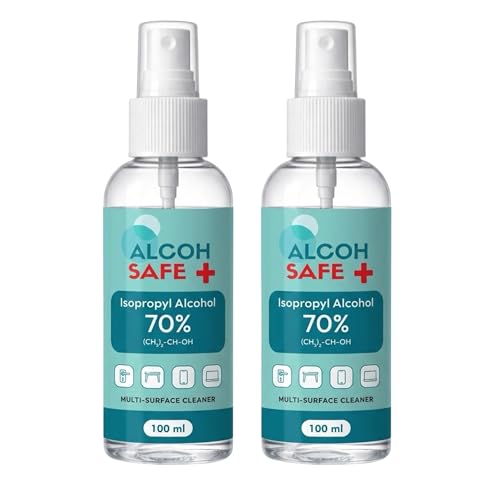 Image of 70% IPA | Screen & Multi-Surface Cleaner Spray | Disinfectant Liquid for Surface, Equipment | Fragrance Free | 100ml (Pack of 2)