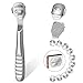 URAQT Râpe à Pied Pédicure, Callus Shaver Rapeuse Pieds Anti-Callosités, Coupe Cors, Rasoir pour Talons, Peaux Dures et Mortes en Acier Inoxydable avec 10 Lames Outil, Outil de Soin des Pieds