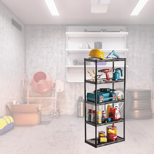 Estante modular Preta 5 prateleiras 135cm Altura