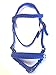 pony bitless bridle horse tack side pull hackamore royal blue