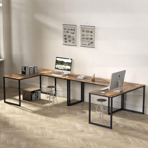 Image of Computer Desk for Home | Wooden Study Table for Work, Study | Wooden Study Table for Home | Workstation Desk for Laptop PC | Rustic Brown | 150 x 60 x 75 cm