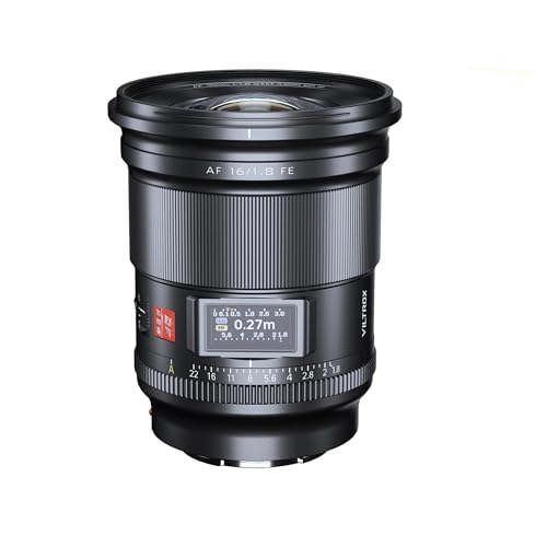Objetivo de cámara de 16 mm F1.8 Full Frame for Cielo Estrellado, Gran Apertura, Ultra Gran Angular, Enfoque automático, con Pantalla, Compatible con Sony.(Nikon Z)