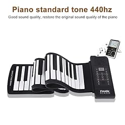 Sharainn Piano Portable de 61 Touches,Clavier de Piano 61 Touches,Piano Roll Up Pliable,Clavier de Piano 128 Sons (C3… - Les Beatles, Paul McCartney, John Lennon, RIngo Starr, George Harrison Sharainn Piano Portable de 61 Touches,Clavier de Piano 61 Touches,Piano Roll Up Pliable,Clavier de Piano 128 Sons (C3… – Image 3