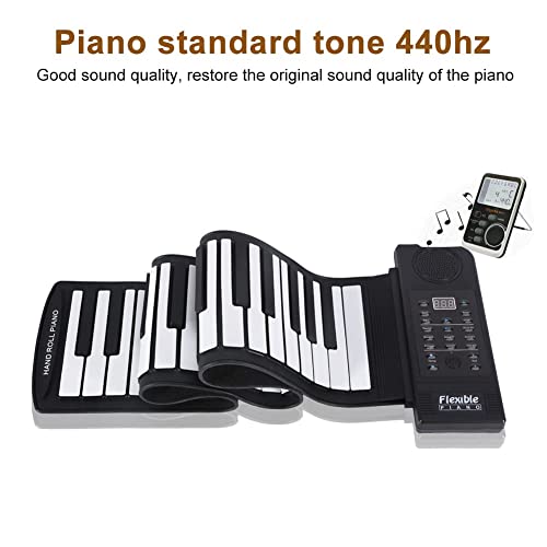 Sharainn Piano Portable de 61 Touches,Clavier de Piano 61 Touches,Piano Roll Up Pliable,Clavier de Piano 128 Sons (C3… - Les Beatles, Paul McCartney, John Lennon, RIngo Starr, George Harrison Sharainn Piano Portable de 61 Touches,Clavier de Piano 61 Touches,Piano Roll Up Pliable,Clavier de Piano 128 Sons (C3… – Image 4