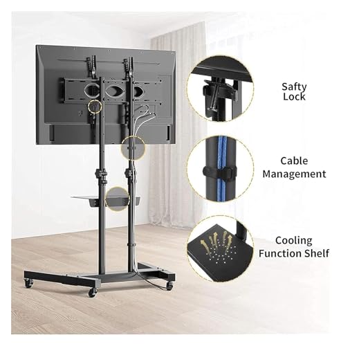 Soporte móvil para TV con ruedas para pantallas de 32-65 pulgadas miniatura 4