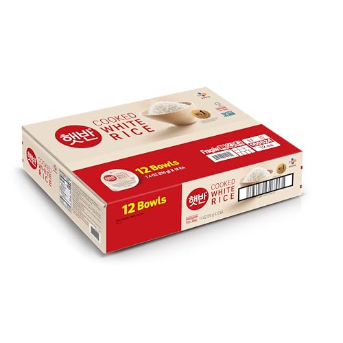 CJ Rice Cooked White Hetbahn, Gluten-Free & Vegan, Instant & Microwaveable, 7.4 Oz, 12 Count