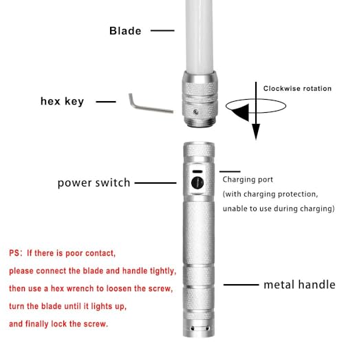 2PCS Light Up Swords Sabers,24.4inch Compact Size,Unique Rainbow Running Lights Effect,Light Up Toy with Durable Metal Handle,Suitable for Cosplay,Party Decoration, Birthday Gift for Teens and Adults by JOINBO - Image 5