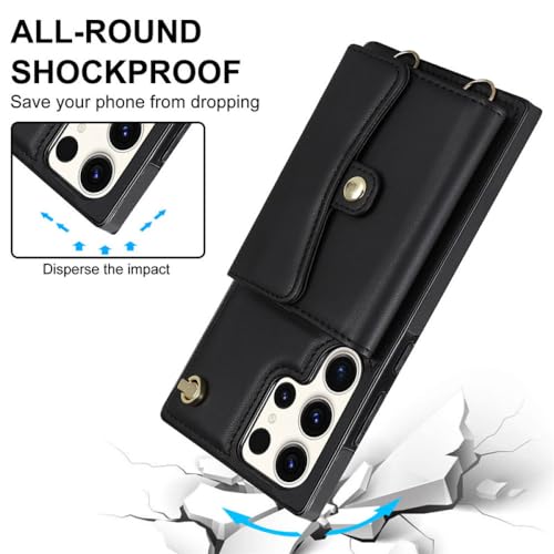 Coque en cuir noir de qualité supérieure pour Samsung Galaxy A14