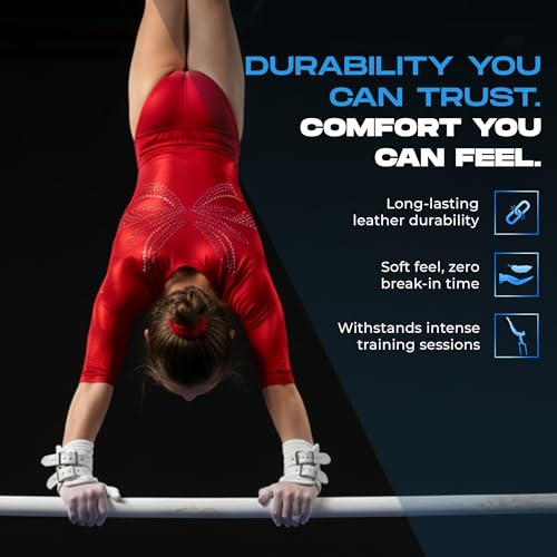 Image of Gibson Athletic Just Right Uneven Bar Gymanstic Leather Grips for Girls USA