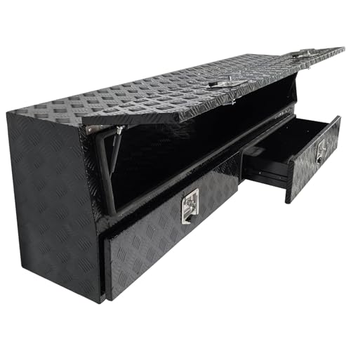 Image of Heavy-Duty 72 inch Aluminum Contractor Tool Box with Doors & Drawers