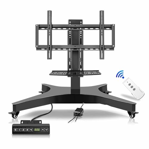 Soporte de TV portátil con ruedas y elevador eléctrico miniatura 1