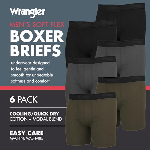 Wrangler Premium Soft Flex Mens Modal Boxer Briefs - Modal Underwear for Men2