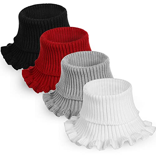 JenPen Winter Fake Turtleneck for Women Dickey Collar Knitted Detachable Half Top Mock High Turtleneck Neck Warm Faux Collar