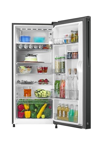 Image of Haier 190L 3 Star Direct Cool Single Door Refrigerator|Premium Glass Finish|3 Toughened Glass Shelves|Large Veg Box|1 Hour Icing Technology|Easy Clean Back (HRD-2103CMG-P, Mirror Glass)