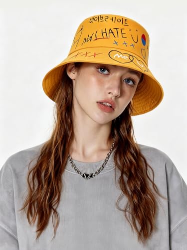 Image of Packable Reversible Printed Bucket Hat Unisex for Men Women Beach Fisherman Cap