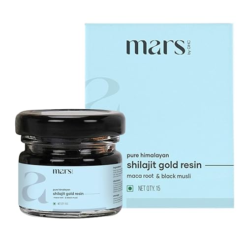 Mars Pure Himalayan Shilajit Gold (Resin) | Premium Organic Shilajit Sourced from High-Altitude Himalayas | Natural Energy Strength & Stamina Booster | Resin for Overall Well-Being -15 g (Pack of 1)