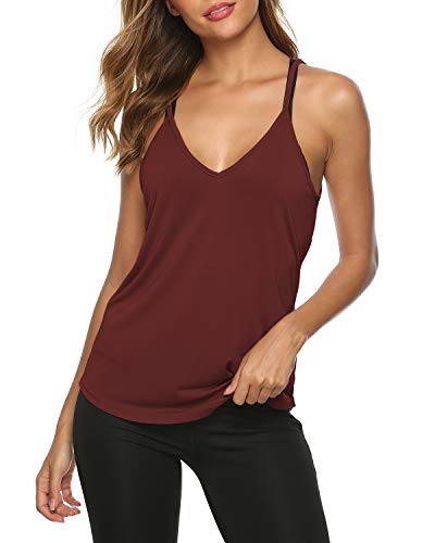 Image of LEXISLOVE Womens Workout Shirts Sexy Open Back Activewear Workout Clothes Sports Yoga Tank Tops