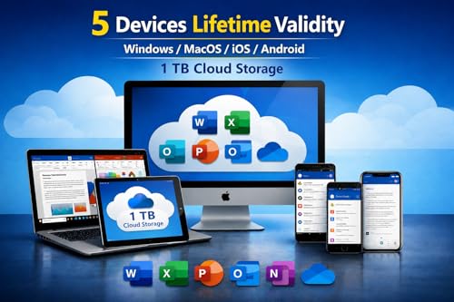 Image of 365 Productivity Suite 2026 | 5 Devices | PC /Mac /Android /iOS | AI Chat | 1TB Storage | 2-Year Seller Warranty