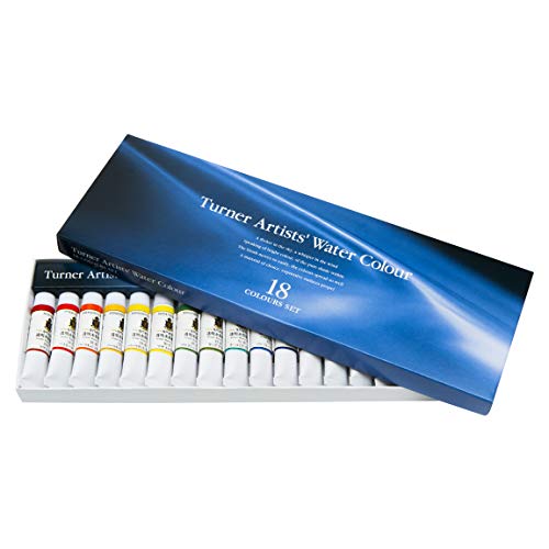 Turner Paint Set Professional Artists' High Pigment Concentrated Watercolor Paint Set [Set of 18] 5ml Tubes - Assorted Colors