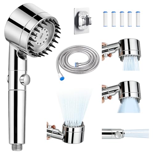 Doccino per Doccia, Soffione Doccia Alta Pressione con 5 Filtro,