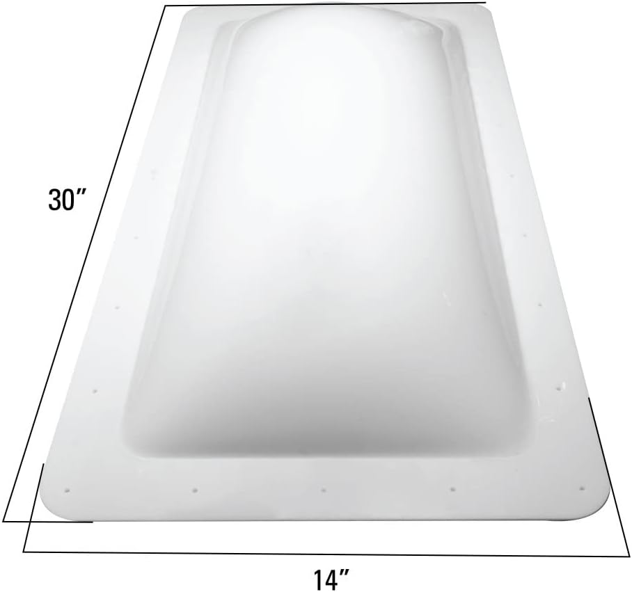 Quick Products QP-RVSW1430 Premium Heavy-Duty RV Skylight - 14" x 30" x 4", White