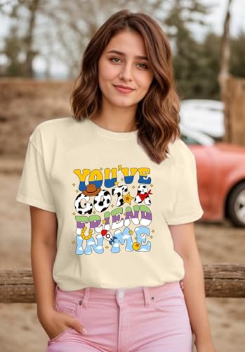 You've Got A Friend Shirts for Women Funny Letter Print Friends in Me Tshirt Cute Graphic Vacation Holiday Tee Tops2