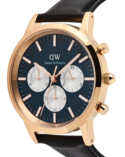 Image of Daniel Wellington Blue Round Dial Analogue Men's Watch - DW00100877K