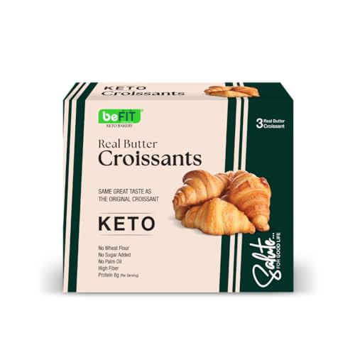 BeFIT Low Carb Keto Croissants 3-Pack No Sugar Added High Fibre 8g Protein