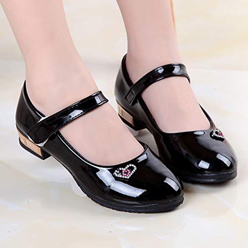 Girls Dress Shoes Princess Mary Jane Shoes Slip on Casual Toddler Girl Ballet Flats with Bowknot Flower Elastic Band3