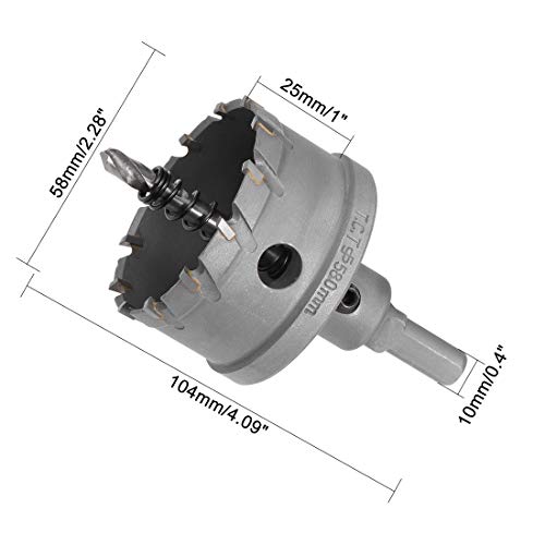 sourcing map Hartmetall Lochschneider, Lochsägen für 5mm Edelstahlblech Metall 58mm