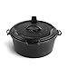 BURNHARD Olla de Hierro Fundido 3,8 L Dutch Oven, Horno holandés, Cacerola Hierro Fundido, Olla Cocina - Little John