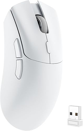 Ratón para juegos, mouse inalámbrico para computadora portátil con 5 DPI ajustables, ligero, Bluetooth, 6 botones programados, mouse óptico