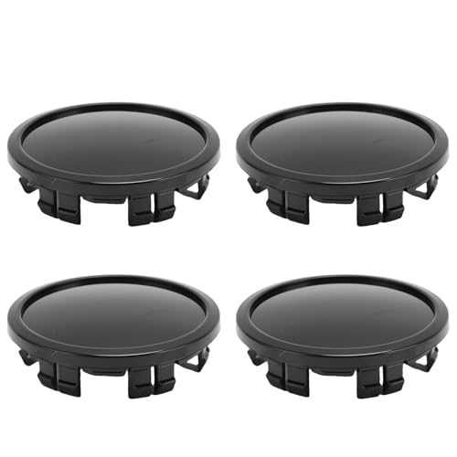 Oreilet 4PCS Capuchons Moyeu Roue Auto, 75mm OD 65mm ID (Noir)