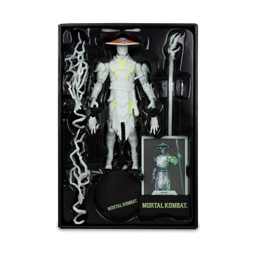 Mortal Kombat Actionfigur Glow in The Dark Edition Raiden (Gold Label) 18 cm