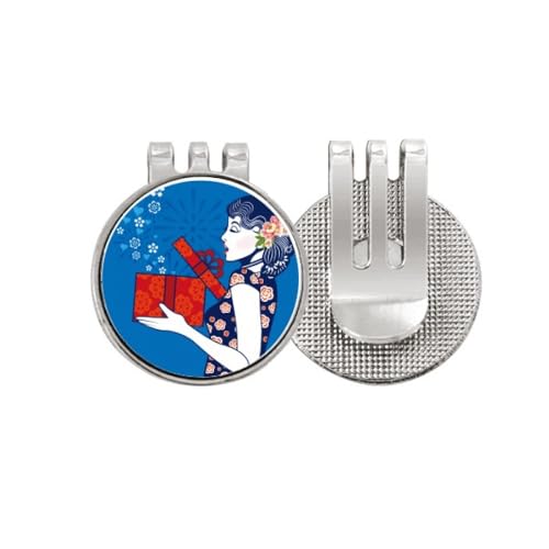 Marqueur de balle de golf pour femme accessoire sport émail bleu Sourcingmap